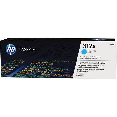 Cartucho de Toner Laserjet Ciano Hp 312a Original Cf381ab