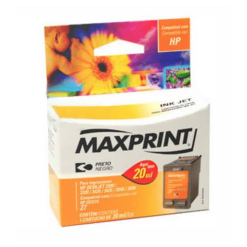 Cartucho Maxprint 27xl Preto - Compativel Hp C8727a