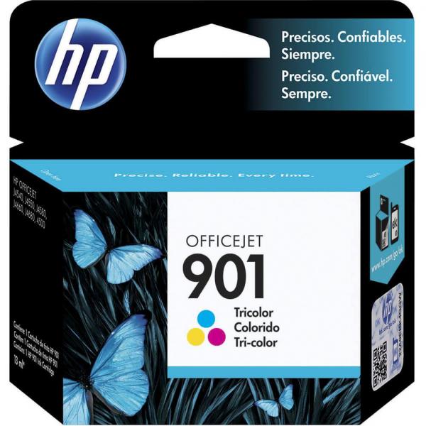Cartucho Original HP 901 Color CC653AB - 4540 / 4550 / 4580 / 4660 / 4680