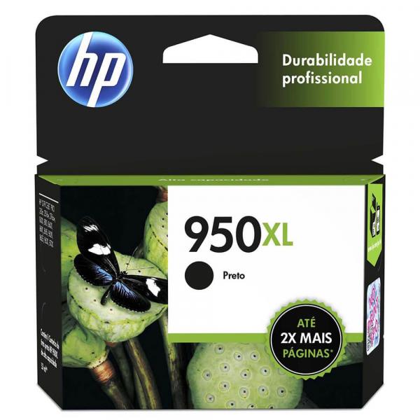 Cartucho Original HP 950XL Preto Officejet - 8620 / 8610 / 8100