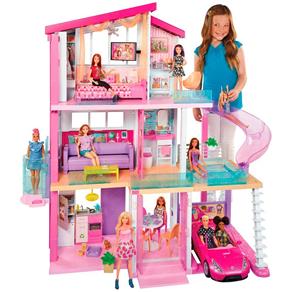 Casa da Barbie dos Sonhos 76 Cm com 3 Andares com Escorregador FFY73 Mattel