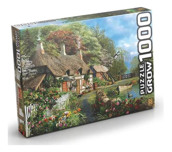 Casa no Lago Grow Puzzle Quebra Cabeças C 1000 Peças