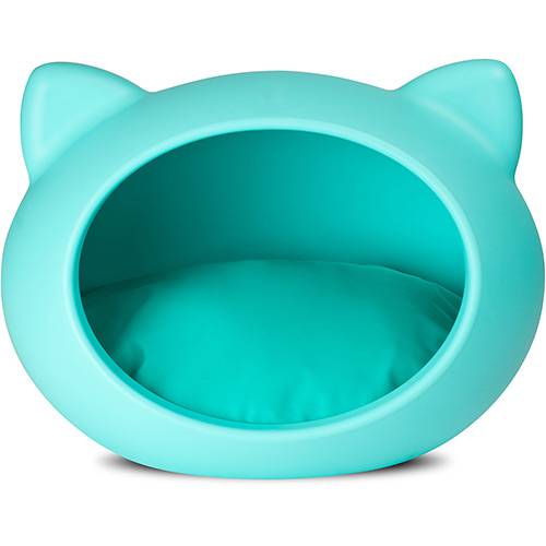 Casa P/ Gatos Cat Cave Azul - Almofada Azul - Guisa Pet