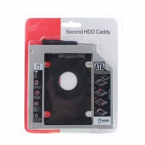 Case Adaptador Universal 9.5mm - Segundo HD SSD SATA no Notebook - Caddy