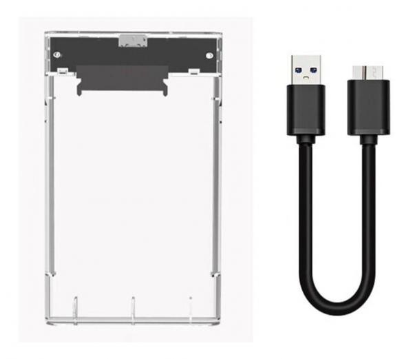 Case HD Externo Transparente Notebook Sata USB 3.0 - Infokit
