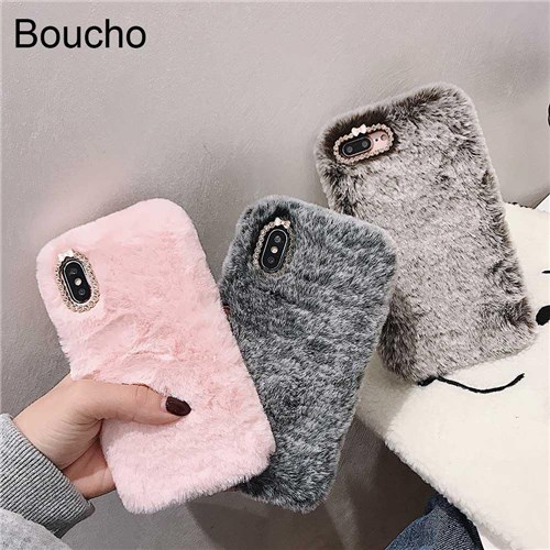 Case IPhone Fluffy Warm / IPhone 6 6s / Cinza