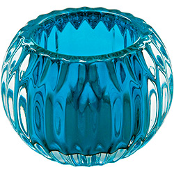 Castiçal Decorativo Bc0024D de Vidro Azul - BTC