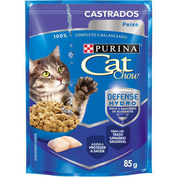 Cat Chow Sache Castrados Peixe - 85 Gr - Nestlé Purina
