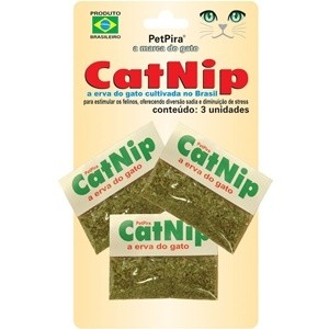 Catnip Pet Pira Erva do Gato - 3 Unidades de 3 G