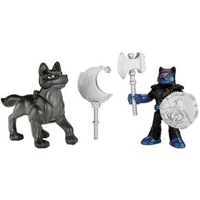 Cavaleiro e Lobo Imaginext Mattel Guerreiros do Castelo W9545/X4074