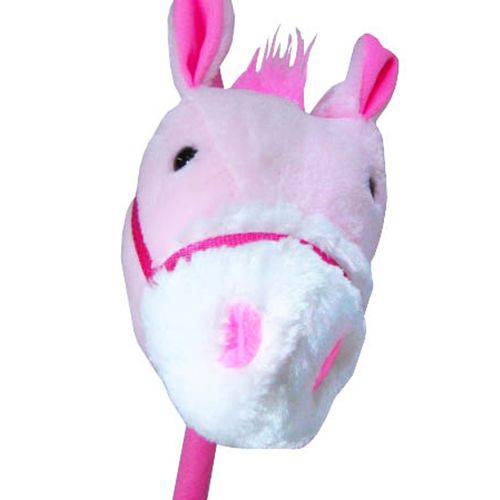 Cavalo de Pelúcia com Som e Rodas - Rosa - Lovely Toys