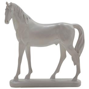 Cavalo Decorativo BTC de Resina – Branco