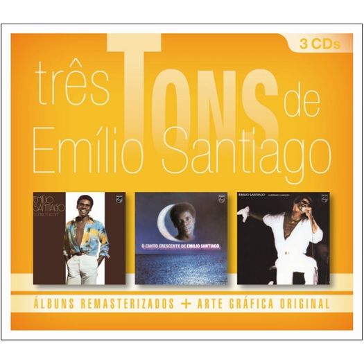 Tudo sobre 'CD Emílio Santiago - Três Tons de Emílio Santiago (3 CDs)'