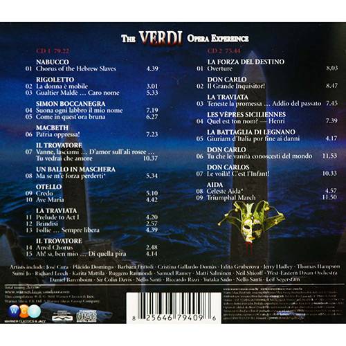Tudo sobre 'CD - Experience - The Verdi Ópera Experience'