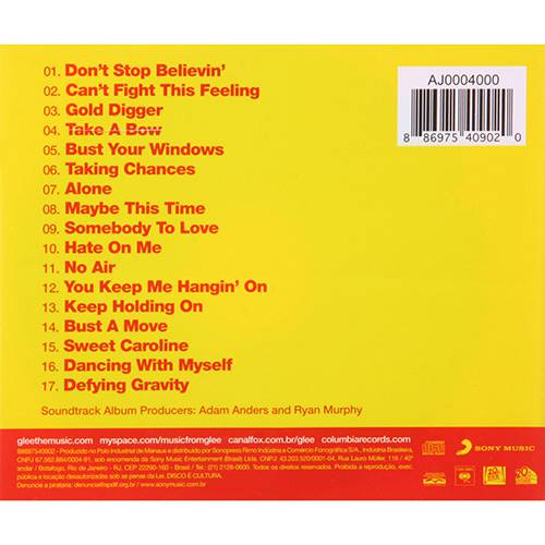 CD Glee: The Music, Volume 1