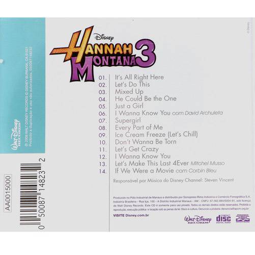 Tudo sobre 'CD Hannah Montana 3'