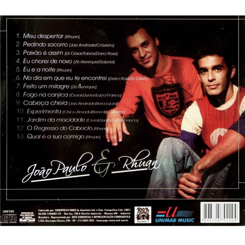 CD João Paulo & Rhuan - Meu Despertar
