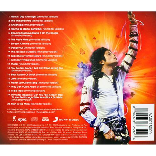 Tudo sobre 'CD Michael Jackson - Immortal'