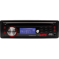 CD Player Automotivo Dazz DZ-6520 - Rádio AM/FM, Painel Destacável, Entradas USB, AUX e 1 Par de Saídas RCA