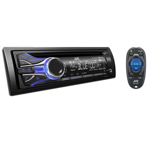 CD Player Automotivo KD-R739BT JVC com Iluminação de Cor Variável, Rádio AM/FM, Bluetooth, Entrada USB e Entrada Auxiliar