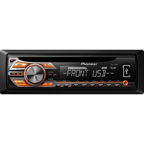 CD Player Automotivo Pioneer DEH-1580UB - Rádio AM/FM, Controle Remoto, Painel Destacável, Entradas USB, AUX e 1 Par de Saídas RCA