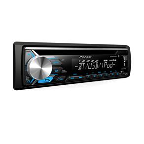 CD Player Automotivo Pioneer DEH-X3980BT com Conexão Bluetooth, Rádio FM, Entrada USB e Entrada Auxiliar Frontal