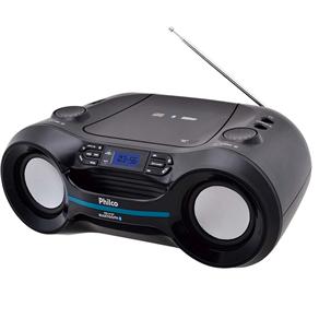 CD Player Philco PB121BT com MP3, Bluetooth, Entrada USB, Entrada Auxiliar e Rádio AM/FM – 12 W