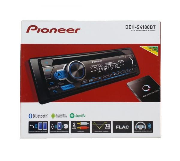 Cd Player Pioneer Deh-s4180bt Bluetooth Usb Saída Subwoofer Mixtrax Smart Sync