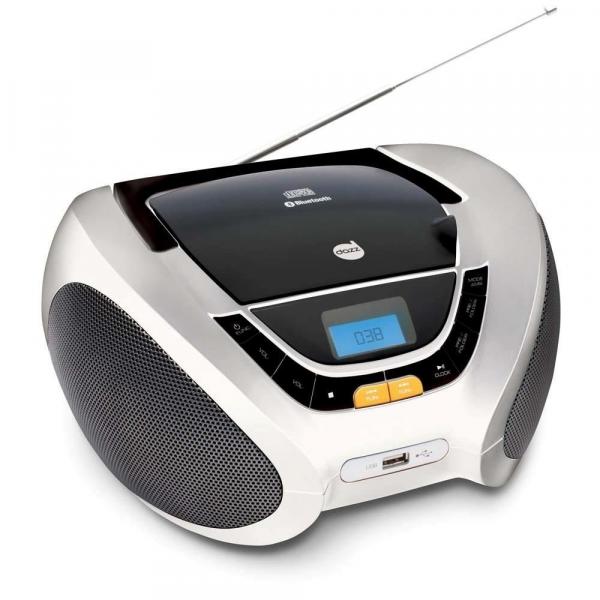 CD Player Portatíl Dazz DZ-651380 com MP3, Bluetooth Entrada Auxiliar USB e Auxiliar