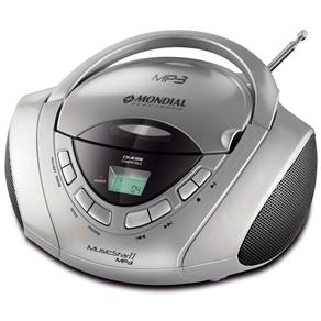 CD Player Portátil Mondial BX-02 Music Star II C/ MP3 e Entrada Auxiliar