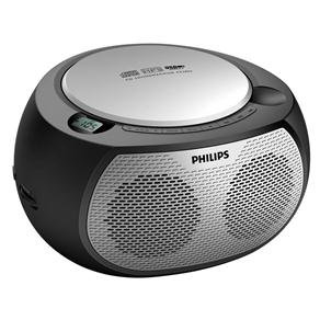 CD Player Portátil Philips AZ380S com MP3, Rádio FM e Entradas USB e Áudio Auxiliar
