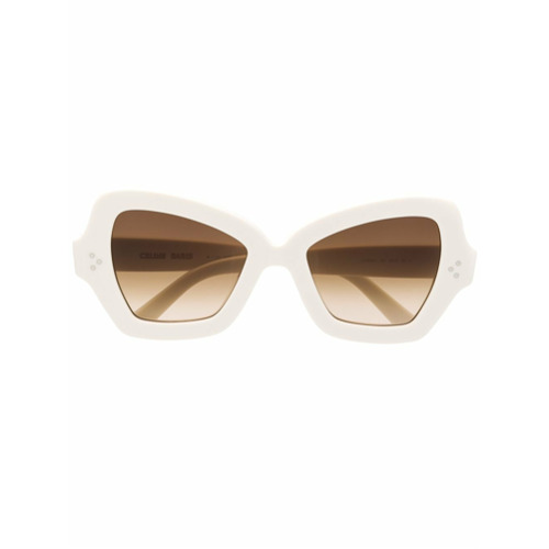 Celine Eyewear Óculos de Sol 'Butterfly' - Branco