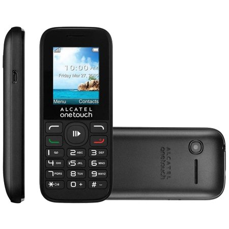 Celular Alcatel, Dual Chip, Câmera 0.8MP, Rádio FM, Preto - OT1050