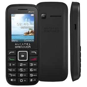 Celular Alcatel OT 1041 Preto com Dual Chip, Display Colorido, Câmera VGA, MP3, Rádio FM e Bluetooth