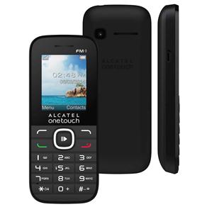 Celular Alcatel OT 1045 Preto com Tela 1.8’’, Câmera VGA, MP3, Rádio FM, MP3 e Bluetooth