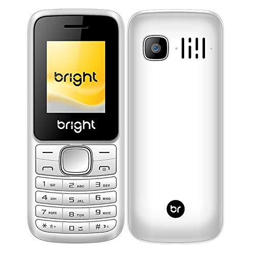 Celular Bright Barra Branco/Rosa, Dual Chip, Câmera, Bluetooth, Rádio FM, MP3