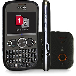 Celular CCE Mobi QW20 Desbloqueado Preto, Dual Chip - Câmera 1.3 MP