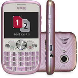Celular CCE Mobi QW20 Desbloqueado Rosa, Dual Chip - Câmera 1.3 MP