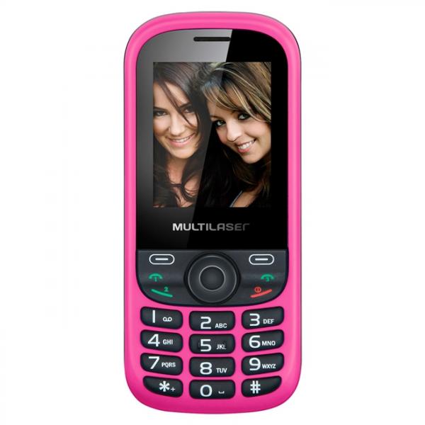 Celular 3 Chips Up, Câmera, Mp3 Rosa P3199 Multilaser