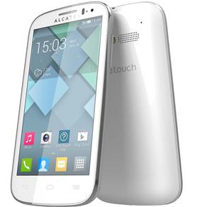 Celular Desb. Alcatel One Touch Pop C5 Branco com Tela 4.5”, Dual Chip, Câmera 5MP, Android 4.2, Processador 1.3 Ghz Dual Core e TV Digital - Claro
