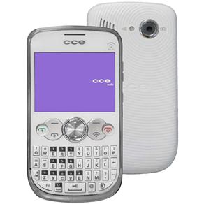 Celular Desbloqueado CCE Mobi QW35 Branco com Dual Chip, Teclado Qwerty, Câmera VGA, Wi-Fi, Bluetooth, MP3, Rádio FM, Fone de Ouvido e Cartão 4GB