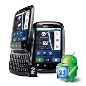 Celular Desbloqueado Claro Motorola XT300 SPICE™ Preto C/ Câmera 3.2MP, Android 2.1, Qwerty, MP3, FM, 3G, GPS, Wi-Fi, Bluetooth, Fone e Cartão 2GB