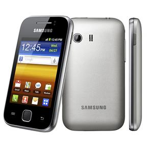 Celular Desbloqueado TIM Samsung Galaxy Y GT-S5360 com Android 2.3, Wi-Fi, 3G, GPS, Câmera 2MP, MP3, Touch Screen, Fone de Ouvido e Cartão 2GB