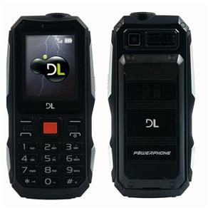 Celular Desbloqueado DL PowerPhone PW020 Função Power Bank, Bateria de Longa Duração, Lanterna Power, Cor Preto