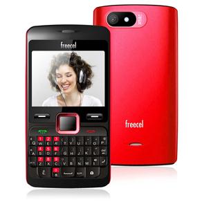 Celular Desbloqueado Freecel Free Style Vermelho com Dual Chip, TV Analógica, Câmera 1.3MP, Bluetooth, Teclado Qwerty, Wi-Fi, Rádio FM e MP3