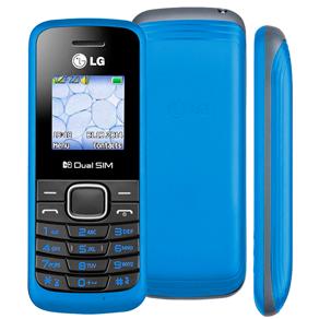 Celular Desbloqueado LG B220 Preto/Azul com Dual Chip, Rádio FM, Display Colorido de 1.45” e Super Lanterna