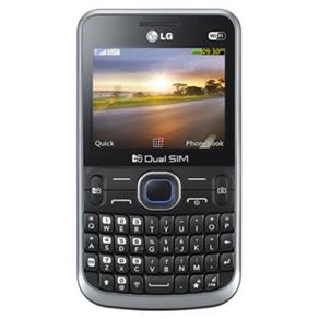 Celular Desbloqueado LG C398 Tri Chip Preto com Câmera 2.0MP,Teclado Qwerty, Wi-Fi, Bluetooth, MP3, Rádio FM e Cartão 2G