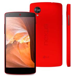Celular Desbloqueado LG Nexus 5 Vermelho com Tela 5.0”, Android 4.4, Processador Quad-Core 2.26 Ghz, Câmera 8MP, 3G/4G, Wi-Fi, Bluetooth e NFC