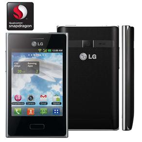 Celular Desbloqueado LG Optimus L3 E400 Preto com Tela de 3,2”, Android 2.3, Câmera 3MP, 3G, Wi-Fi, GPS, Rádio FM, MP3, Bluetooth e Fone - Claro