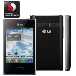 Celular Desbloqueado LG Optimus L3 E400 Preto com Tela de 3,2”, Android 2.3, Câmera 3MP, 3G, Wi-Fi, GPS, Rádio FM/MP3, Bluetooth e Fone - Claro